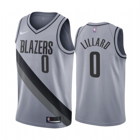 Maglia NBA Portland Trail Blazers Damian Lillard 0 2020-21 Earned Edition Swingman - Uomo